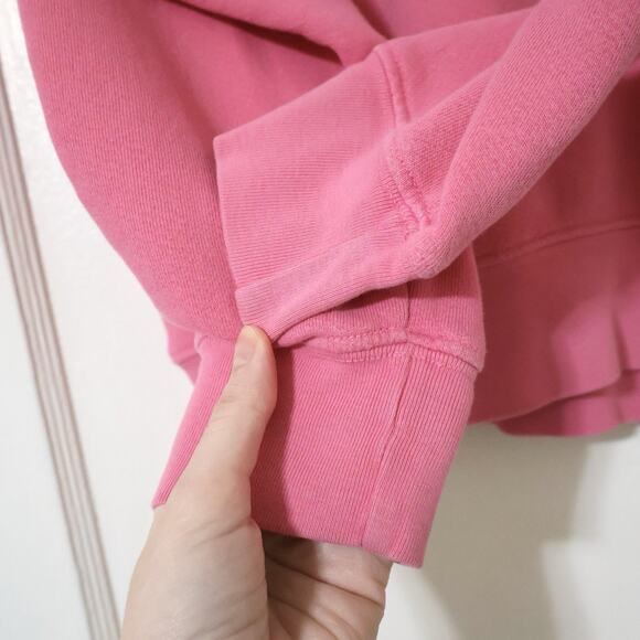 Daydreamer Fleetwood Mac Circle Logo Raglan Pink Cropped Crewneck Sweatshirt M - Picture 8 of 9